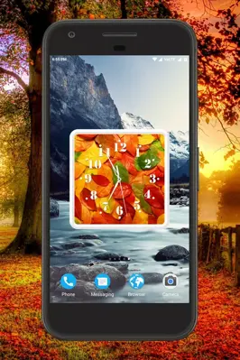 Autumn Clock Live Wallpaper android App screenshot 0