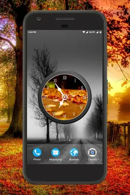 Autumn Clock Live Wallpaper android App screenshot 1